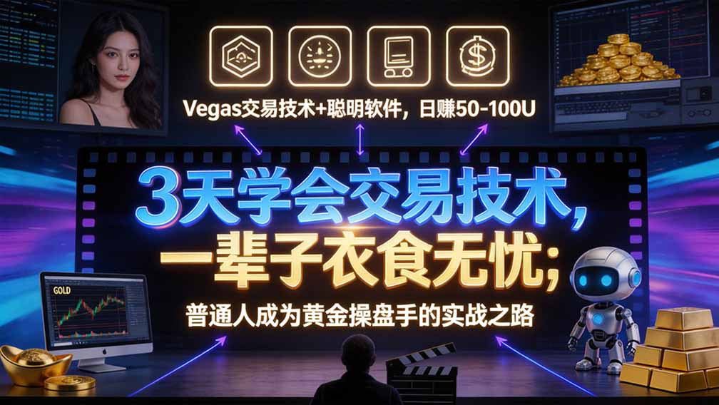“顺势而为交易系统”3天学会交易技术,聪明软件辅助,小白也能看懂趋势交易,日入30-100U,长期稳定-鼎铸网